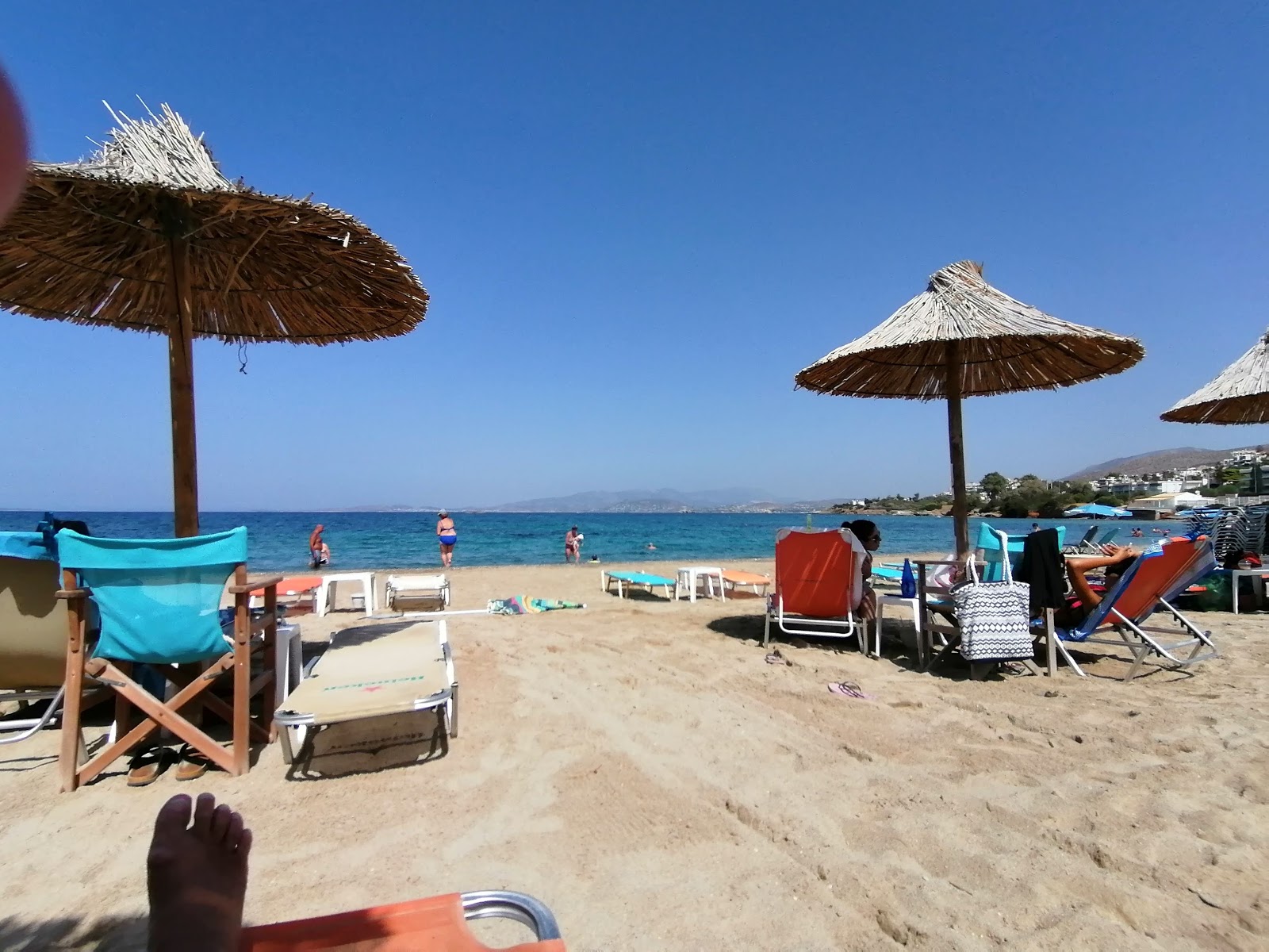 Foto van Mavro Lithari Beach met turquoise puur water oppervlakte