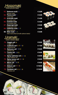 Origami à Aosta menu
