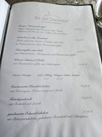 Menu du Restaurant an der Dominsel à Brandenburg