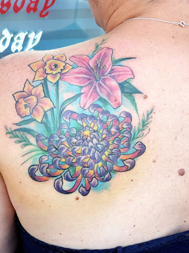 Explore tribal lion tattoo ideas, creative tattoo ideas in Denver, available at Deeds Of The Flesh Tattoo