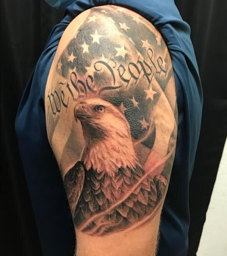 Explore tattoo chest cover up ideas, creative tattoo ideas in Gilbert, available at Fifth Estate Tattoo