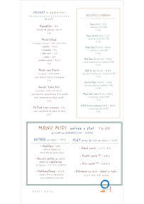 Menu / carte de Happy Grill 해피그릴 à Paris