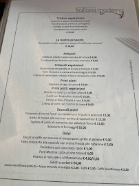 Menu du Trattoria Moderna à Banchette