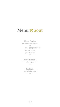 LMB Biarritz Restaurant à Biarritz menu