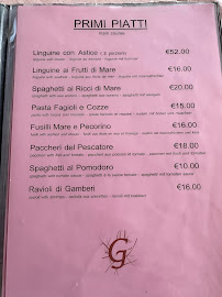 Menu du Ristorante Gorgonia à Procida