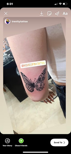 Explore temple tattoo ideas, creative tattoo ideas in Venice, available at House of Ink