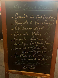 Au Relais Chardon à Paris menu