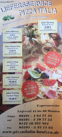 Pizza Italia Bautzen à Bautzen menu