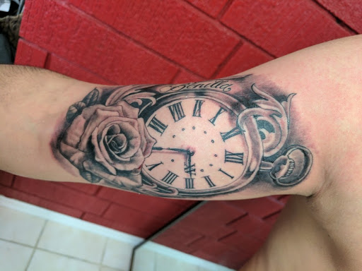 Explore excalibur tattoo ideas, creative tattoo ideas in Fontana, available at Iconiq Tattoo Studio