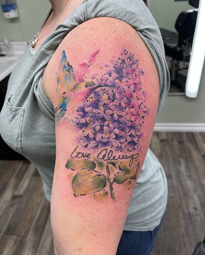 Explore left chest tattoo ideas, creative tattoo ideas in Walworth, available at Bearded Buffalo Tattoo and Body Piercing