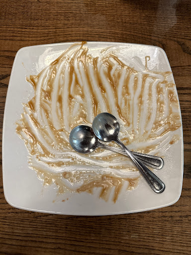 Tres Leches hold the fruit as extra caramel - so good you’ll want to lick the plate!  But don’t, or your wife may hit you (not speaking from experience)