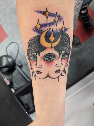 Explore tattoo ideas with your child's name, creative tattoo ideas in Saint Paul, available at Black Coffin Tattoo