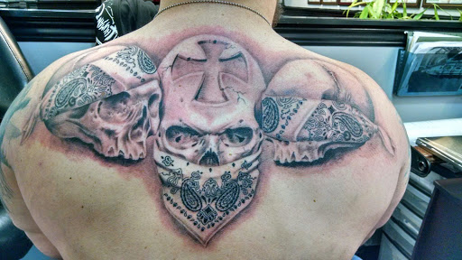 Explore music sleeve tattoo ideas, creative tattoo ideas in Pottstown, available at Beneath The Skin Tattoo