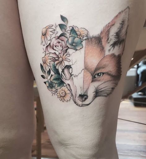 Explore thigh tattoos ideas, creative tattoo ideas in Louisville, available at Prophecy Ink Tattoo Studio & Fine Art Gallery