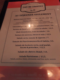 Restaurant français Le Café du Commerce à Biarritz (le menu)