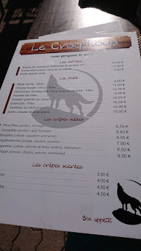 Menu / carte de Le Croq'Loup à Uvernet-Fours