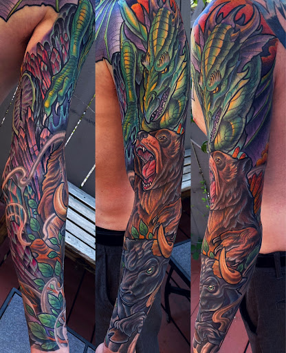 Explore dark knight tattoo ideas, creative tattoo ideas in San Diego, available at Remington Tattoo Parlor
