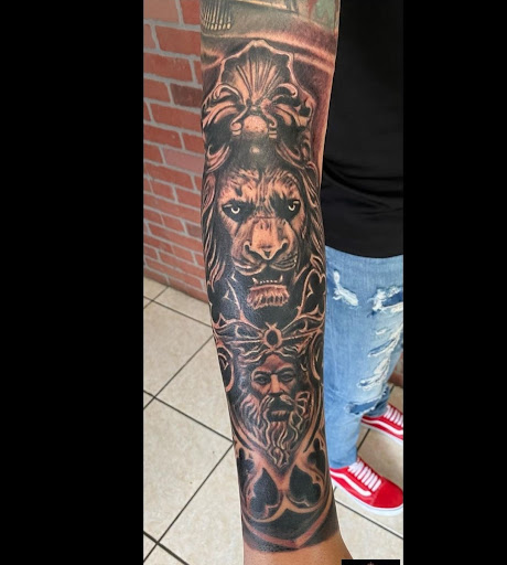 Explore sideburn tattoo ideas, creative tattoo ideas in Willow Grove, available at Tattoo GalaxyWillow Grove Piercing & Tattoos