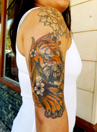 Explore angel tattoo sleeve ideas, creative tattoo ideas in Bellingham, available at Beluga Palooza Tattoo