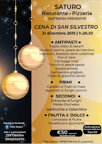 Pizzeria Saturo Lido à Leporano Marina - menu / carte
