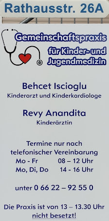 Kinderarztpraxis Behcet Iscioglu & Revy Anandita Rathausstraße 26A, 36179 Bebra, Deutschland