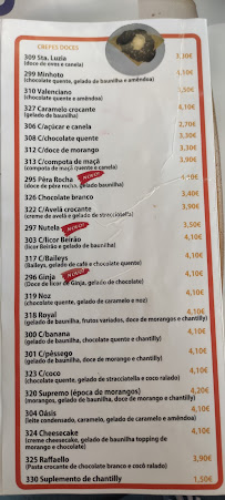 Aquário Caffe à Valença menu