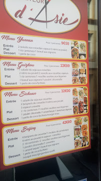 Menu / carte de Traiteur d'Asie à Metz