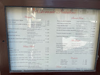 Menu du Ristorante Natalino à Florence