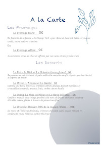 Restaurant gastronomique Restaurant La Route Bleue à La Fouillouse (le menu)