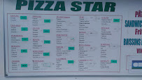 Menu du Pizza Star à Biscarrosse