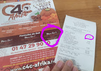 Restaurant africain C4C AFRIKA à Nanterre (la carte)