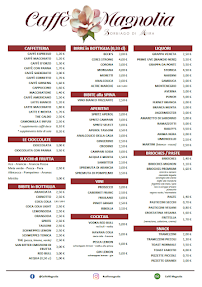 Menu du Caffè Magnolia di Simionato Loris à Mira