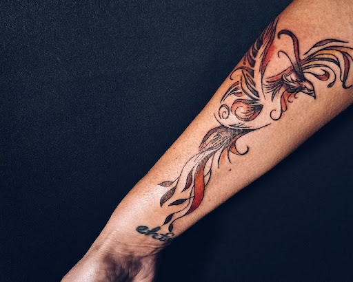 Explore inner bicep tattoo ideas, creative tattoo ideas in Minocqua, available at Black Sheep Ink