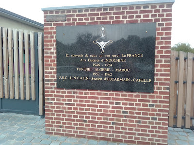 Plaque commémorative des anciens combattants d'Escarmain à Escarmain