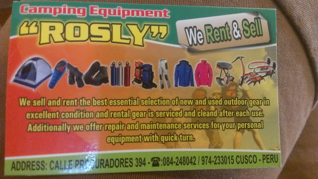 Opiniones de Rosly camping Equipment en Cusco - Camping