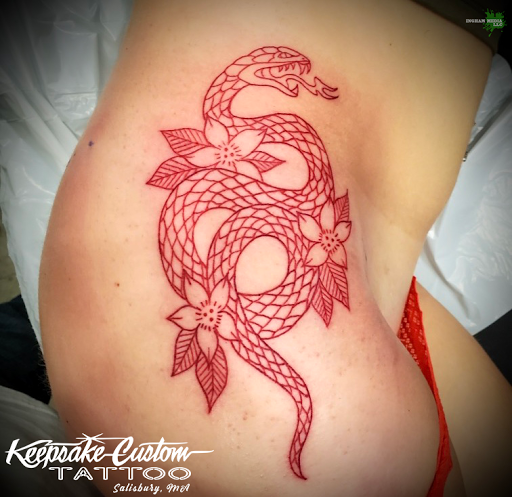 Explore eevee tattoo ideas, creative tattoo ideas in Salisbury, available at Keepsake Custom Tattoo & Body Piercing Laser Tattoo Removal