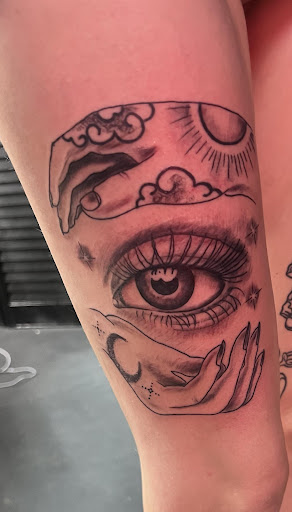 Explore small tattoo ideas behind ear, creative tattoo ideas in Linn Creek, available at Hillard Skillard Tattoos, LLC.