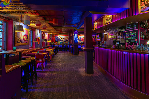 Beach bars at night in Oslo