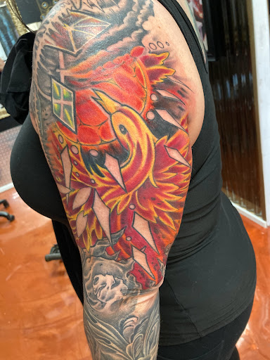 Explore aurora tattoo ideas, creative tattoo ideas in Anderson, available at FearlessTattoos and Piercing