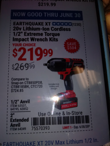 Hardware Store «Harbor Freight Tools», reviews and photos, 5211 Hickory Hollow Pkwy #101, Antioch, TN 37013, USA