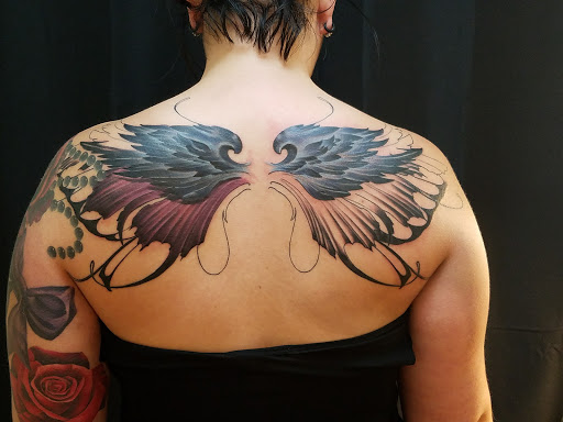 Explore good shoulder tattoo ideas, creative tattoo ideas in Newburgh, available at Shangri-Las Tattoo Emporium