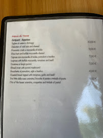 Restaurant Pizzeria Osteria Bella Napoli à Ponte a Bozzone (le menu)