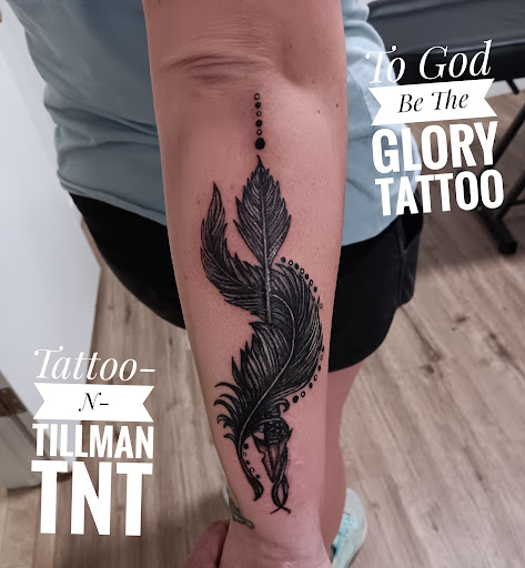 Explore dark romance book tattoo ideas, creative tattoo ideas in Grand Coulee, available at To God Be The Glory Tattoo & Piercing
