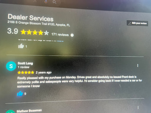Used Car Dealer «Dealer Services», reviews and photos, 2166 S Orange Blossom Trail #120, Apopka, FL 32703, USA
