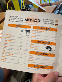 Carte du Burger Bar - La Maison du HanDBurger à Aix-en-Provence