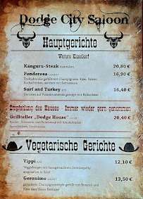 Menu / carte de Dodge City Saloon à Lübben