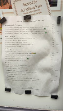 Menu du Restaurant de la Vallée à Clisson