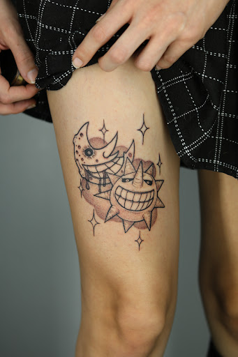 Explore arm blackout tattoo ideas, creative tattoo ideas in Saint Petersburg, available at Lucky You Tattoo