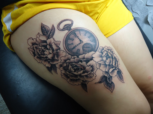 Explore small spider tattoo ideas, creative tattoo ideas in New Bern, available at Firehouse Tattoo.