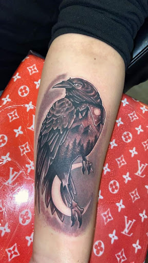 Explore david bowie tattoo ideas, creative tattoo ideas in Fort Wayne, available at Renteria Tattoo Co.